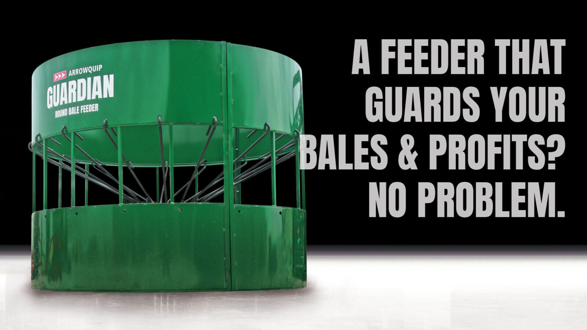 Round bale feeder main arrowquip guardian