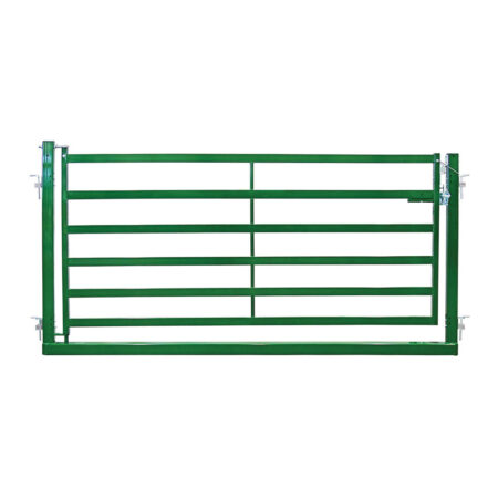 12 foot no bow cattle gate front view showing bottom bow frame