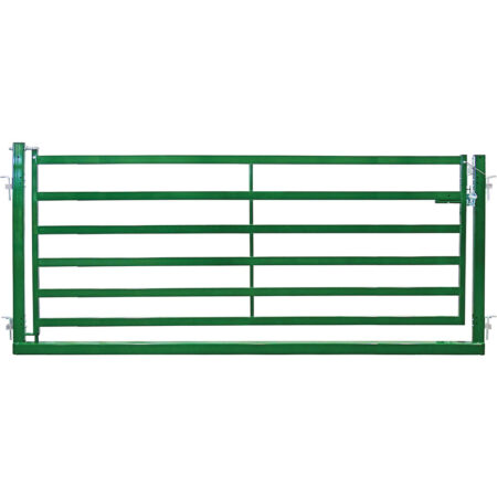 14 foot no bow cattle gate front view showing bottom bow frame