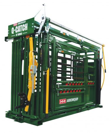Q-Catch 87 Series cattle chute with deluxe palpitation cage