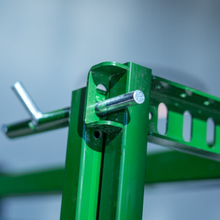 Close-up of the Easy Flow Pro Alley adjustment pin