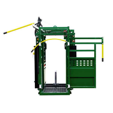 Arrowlock 75 cattle chute with rear gate open