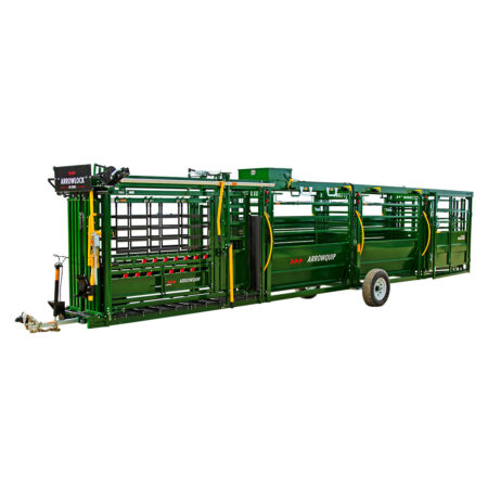 Arrowlock 88 portable chute, alley and tub ready for transportation