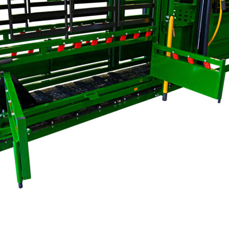 Arrowlock 88 portable chute and alley bottom access doors open