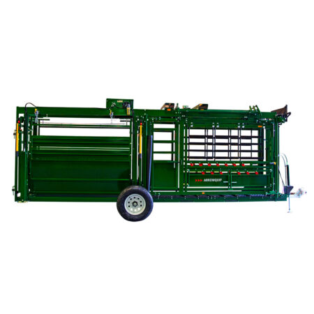 Arrowlock 88 portable chute and alley side view of off side ready for transportation