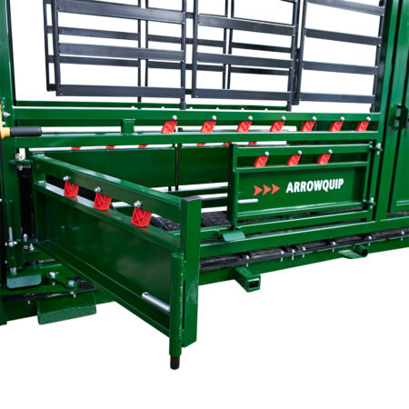 Bottom access door open on the powerlock 108 cattle chute