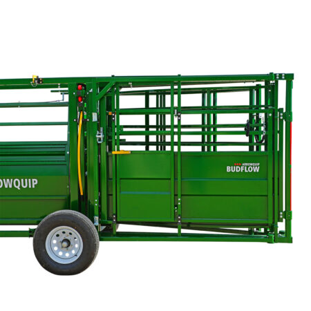 Close up of the collapsible tub on the Arrowlock 75 portable chute alley and tub