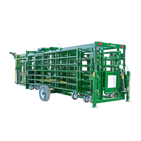 Heeler 75C Portable Corral system ready for transport rear view
