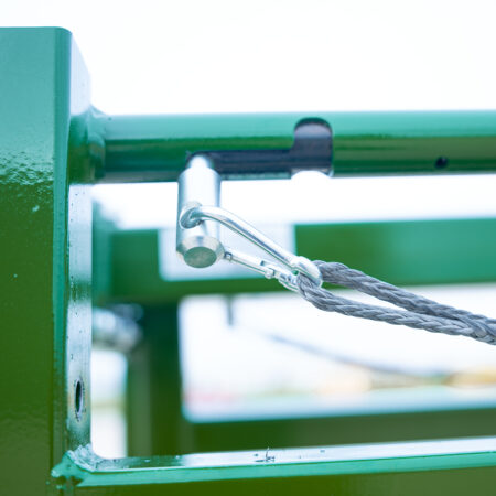 Close-up of the latch on the Easy Flow Alley