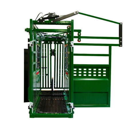 Powerlock 105 squeeze chute with rear gate open