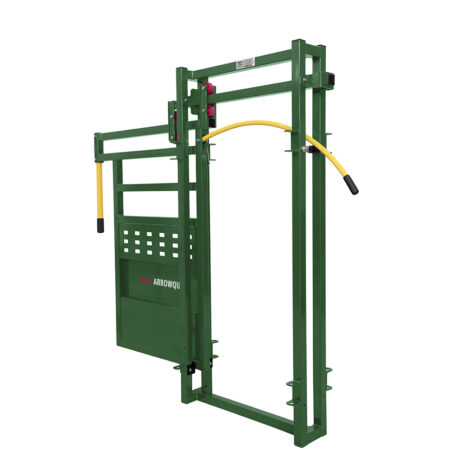 Rolling Cattle Alley Gate opened for cattle to walk through