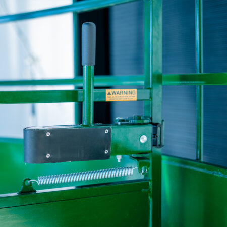 Close-up of the tub stop on the Easy Flow Pro Alley