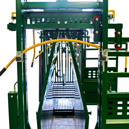 View down alley and chute from the back