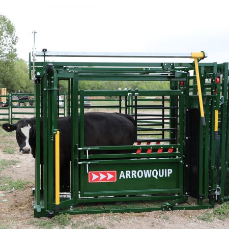 Q-Catch 54 Series chute for cattle branding access.