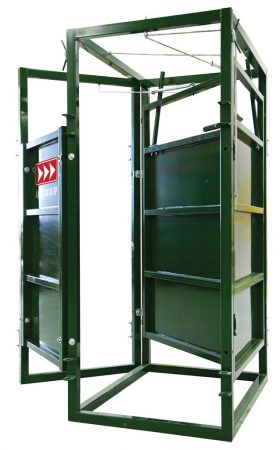 Entry to Cattle Sorting Alley with spring-loaded sorting gate