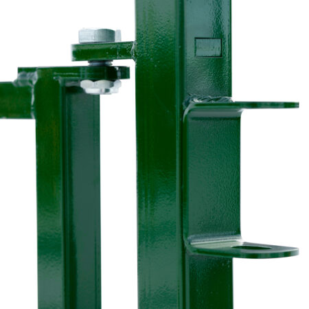 low-pressure cattle corral panel close up of bolt hinge