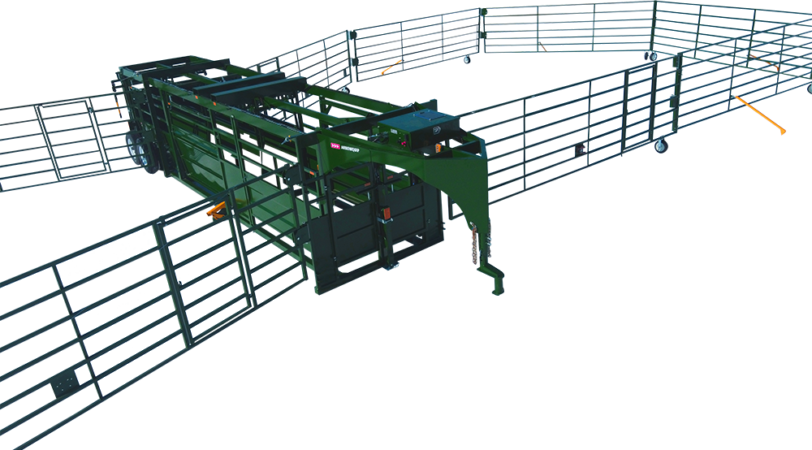 Heeler Portable Corral front side angle of the corral set up