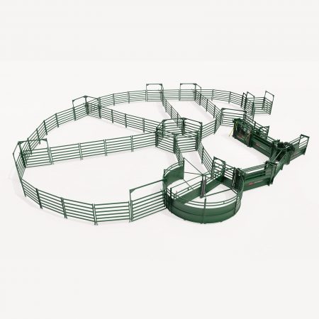 3D Drawing of custom cattle corral system by Arrowquip