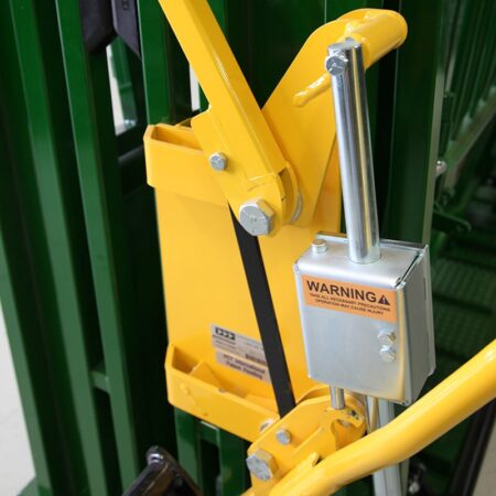 Close up of the head holder locks