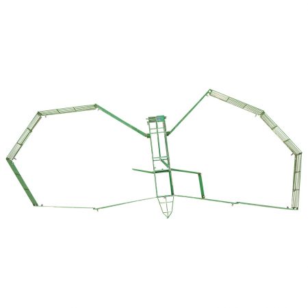 Top view of the Heeler portable corral system set up for use