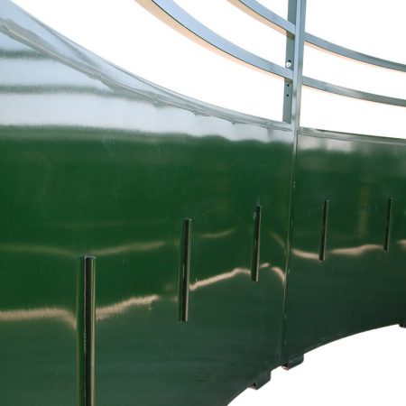 Inside view of cattle sweep tub locking points