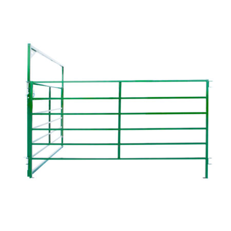 Low-Pressure Cattle Panel joined with low-pressure gate