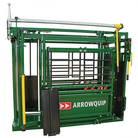 Q-Catch 54 Series chute for cattle needle access open.