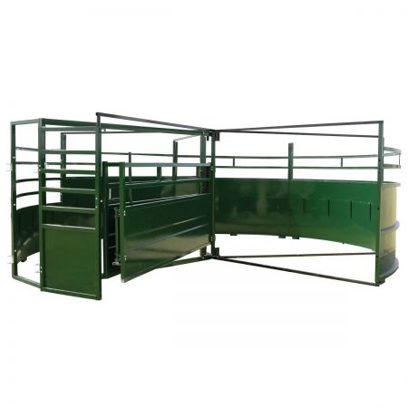 3E Budflow cattle tub with S-flow entry gate open