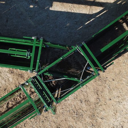 Top view of Cattle Sorting Equipment and Cattle Working Alleys