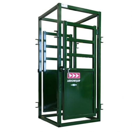 Side view of gates on Palpation Cage for Cattle